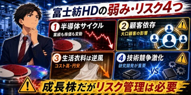 富士紡HDの弱み・リスク4つ