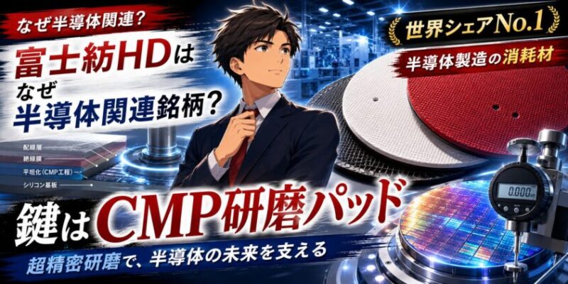 なぜ富士紡HDは半導体関連銘柄なのか?鍵はCMP研磨パッド