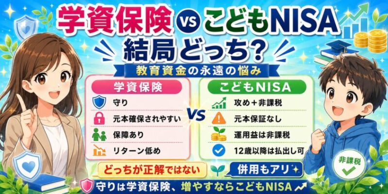 学資保険とこどもNISA、結局どっちだ?【教育資金の永遠の悩み】