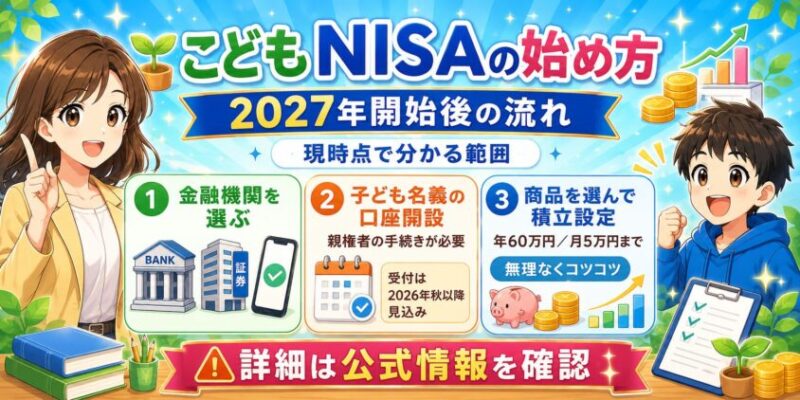 こどもNISAの始め方(2027年開始後の流れ・現時点で分かる範囲)