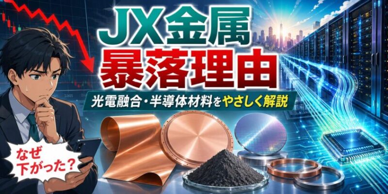 JX金属の暴落理由がわかる記事｜光電融合・半導体材料をやさしく解説