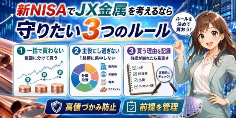 新NISAでJX金属を考えるなら守りたい3つのルール
