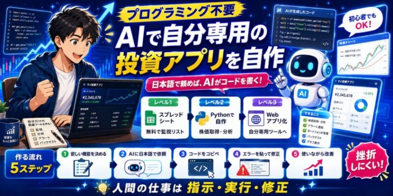 プログラミング不要。AIで「自分専用の投資アプリ」を自作する方法