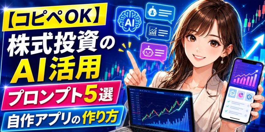 【コピペOK】株式投資のAI活用プロンプト5選と自作アプリの作り方
