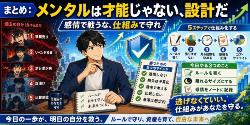 まとめ:メンタルは才能じゃない、設計だ