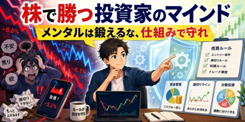 株で勝つ投資家のマインドとは？メンタルは鍛えるな、仕組みで守れ