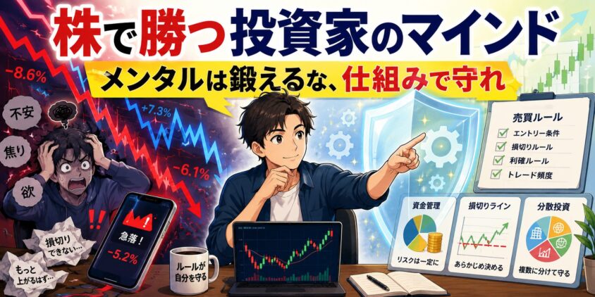 株で勝つ投資家のマインドとは?メンタルは鍛えるな、仕組みで守れ