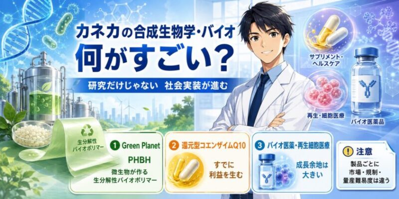 カネカの合成生物学・バイオは何がすごいのか