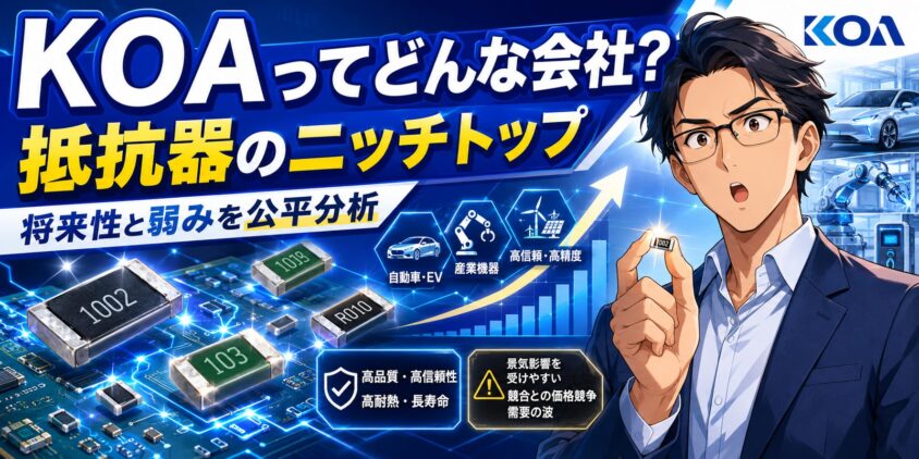 ＫＯＡってどんな会社？抵抗器のニッチトップ将来性と弱みを公平分析
