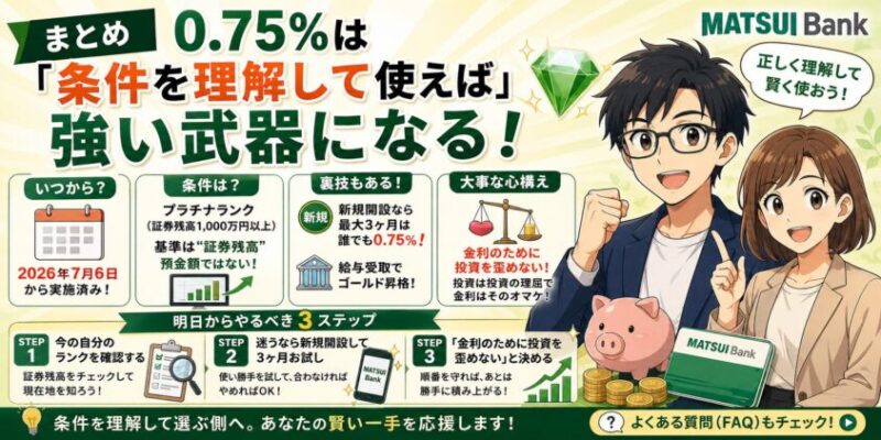 まとめ：0.75%は「条件を理解して使えば」強い武器になる