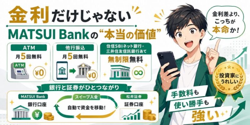 金利だけじゃない：手数料無料回数とMATSUI Bankを使う&ldquo;本当の価値&rdquo;