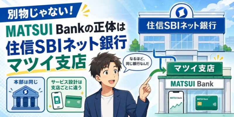 結論：MATSUI Bankと住信SBIネット銀行は「別物」じゃない、"マツイ支店"だ