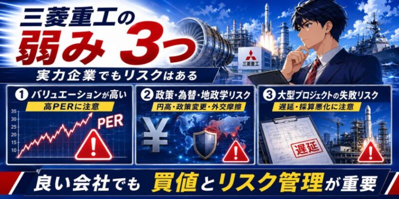 三菱重工の弱み3つ