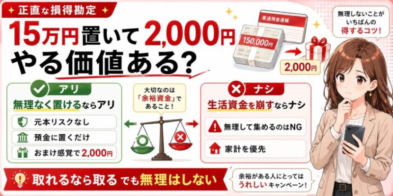 【正直な損得勘定】15万円拘束して2,000円。これ、やる価値ある？