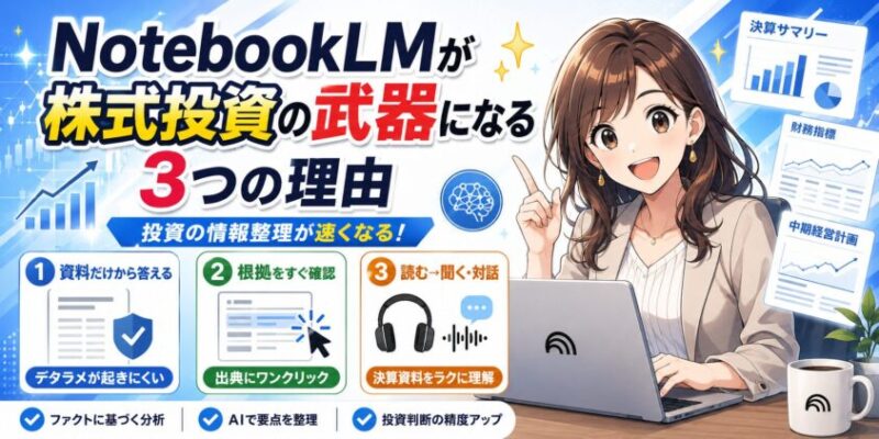 NotebookLMが株式投資の武器になる3つの理由