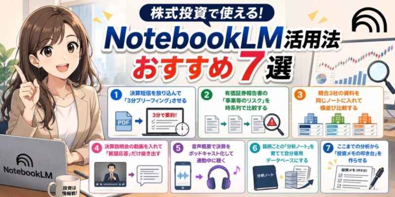株式投資でのNotebookLM活用法おすすめ7選