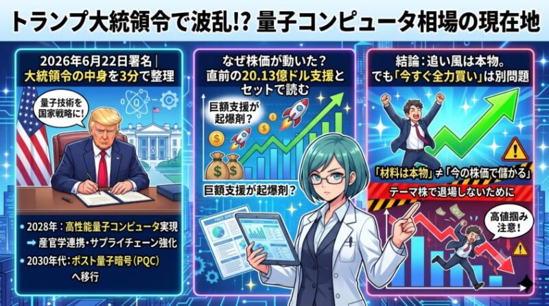 トランプ大統領令で何が起きた？量子コンピュータ相場の現在地