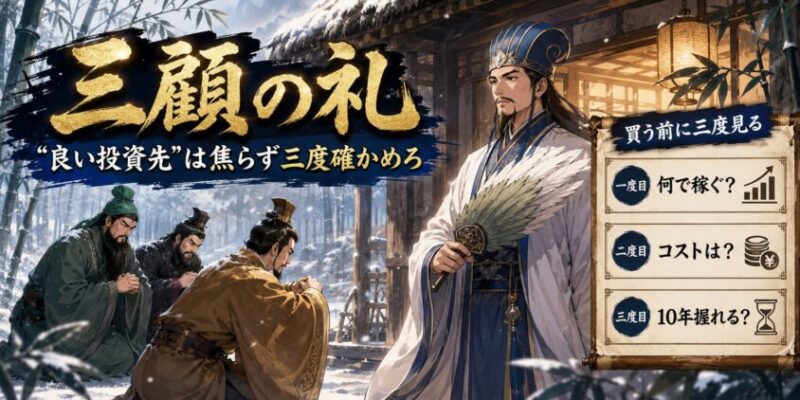 【銘柄選び・入口】三顧の礼──"良い投資先"は焦らず三度確かめろ
