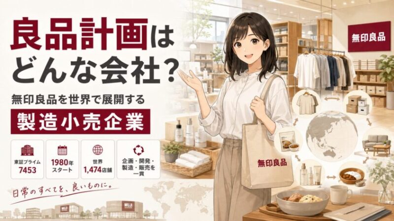 良品計画はどんな会社？無印良品を世界で展開する製造小売企業