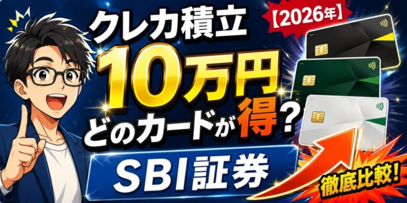 【2026年】SBI証券のクレカ積立10万円はどの三井住友カードが得？