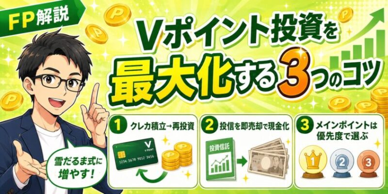 【FP解説】SBI証券Vポイント投資のやり方｜始め方と貯め方のコツ
