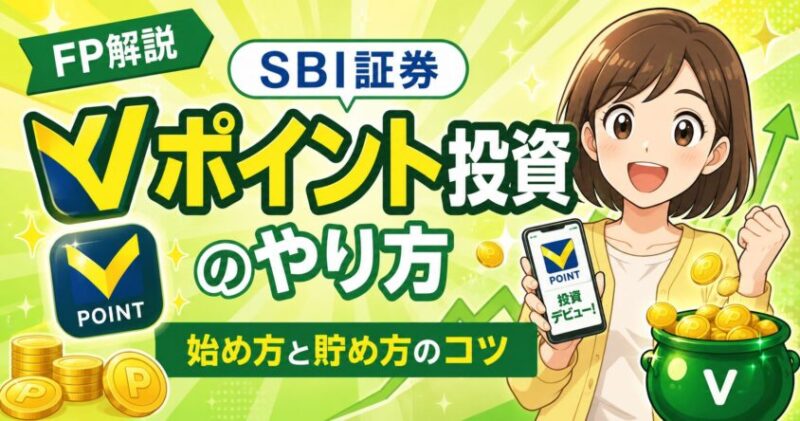 【FP解説】SBI証券Vポイント投資のやり方｜始め方と貯め方のコツ