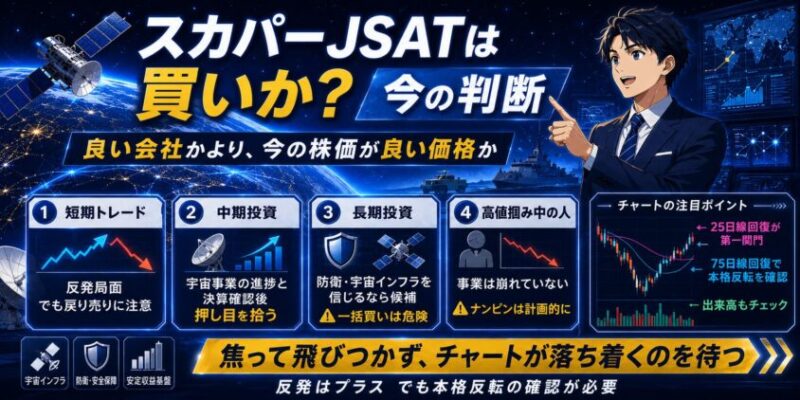 スカパーJSATは買いか？今の判断