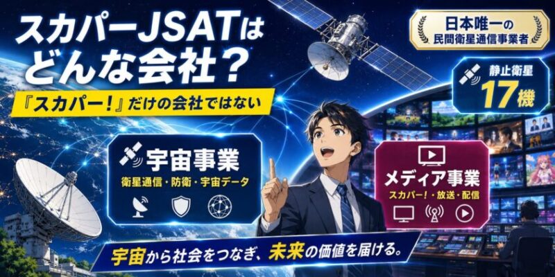 スカパーJSATはどんな会社？「スカパー！」だけの会社ではない