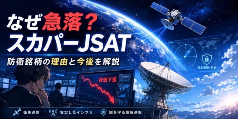 【なぜ急落？】スカパーJSATはどんな会社？防衛銘柄の理由と今後を解説
