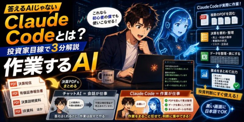 Claude Codeとは？投資家目線で3分だけ説明させてくれ