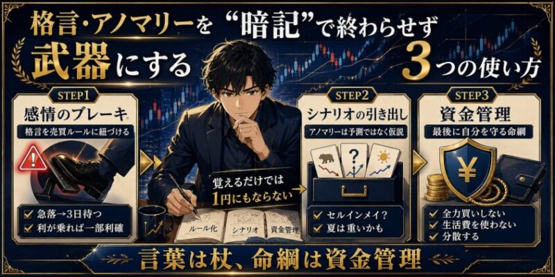 格言・アノマリーを「暗記」で終わらせず武器にする3つの使い方