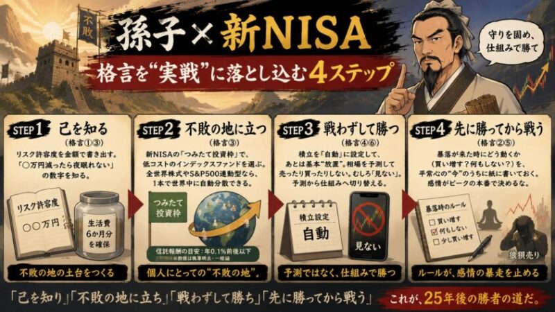 孫子&times;新NISA｜格言を&ldquo;実戦&rdquo;に落とし込む4ステップ