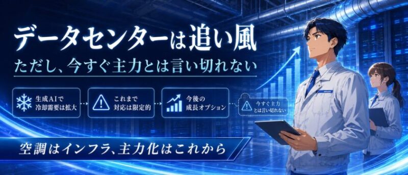 データセンターは追い風。ただし、今すぐ主力とは言い切れない