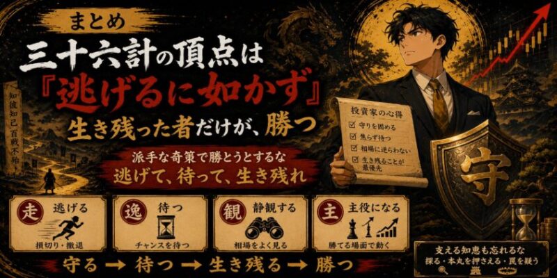 まとめ｜三十六計の頂点は「逃げるに如かず」──生き残った者だけが、勝つ