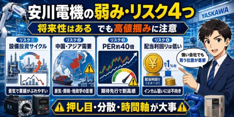 安川電機の弱み・リスク4つ
