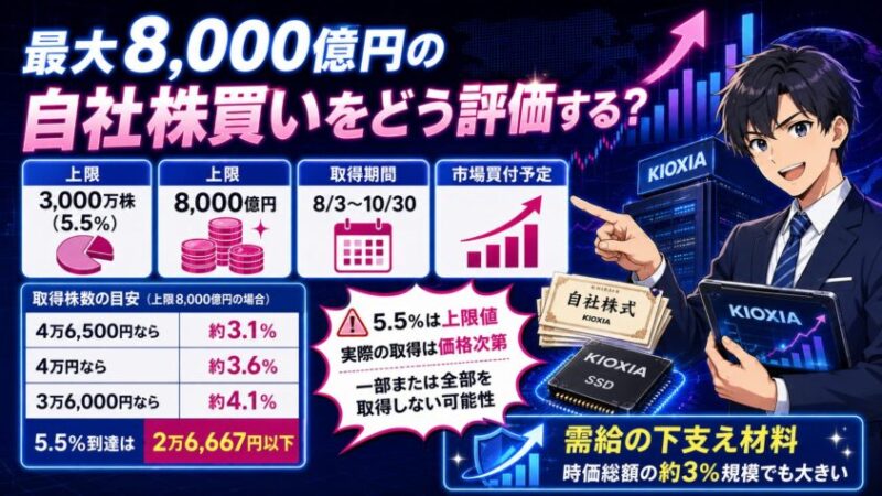 最大8,000億円の自社株買いをどう評価する?