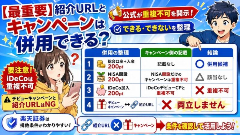 【最重要】紹介コード（紹介URL）とキャンペーンは併用できるのか