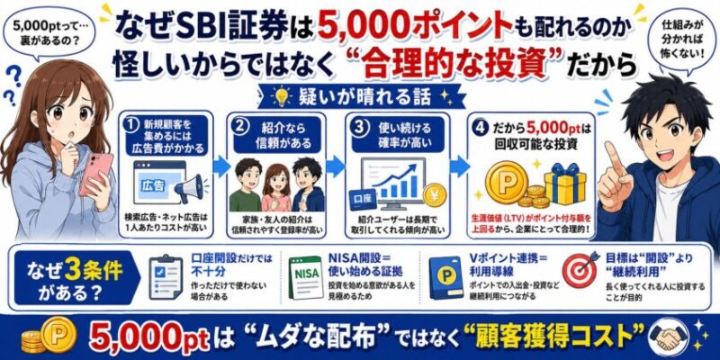 なぜSBI証券は5,000ポイントも配れるのか｜疑いが晴れる話
