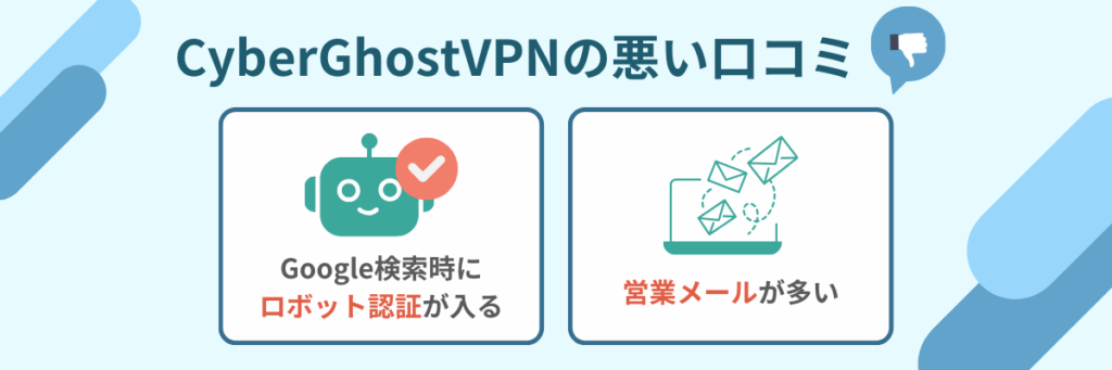 CyberGhostVPN　口コミ　評判