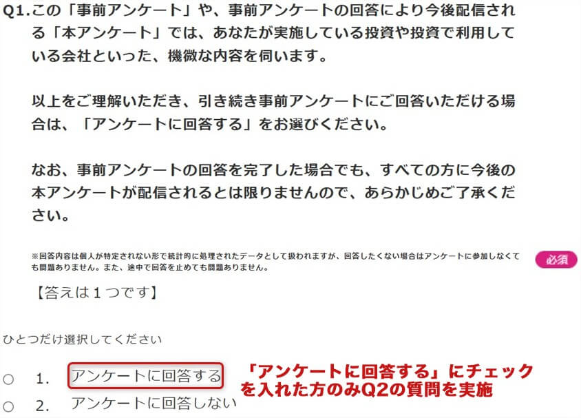 FXに対する実態調査（スクリーニング）