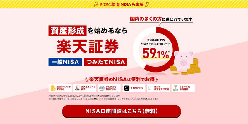 資産形成を始めるなら楽天証券